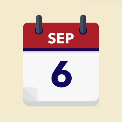 Calendar icon showing 6th September