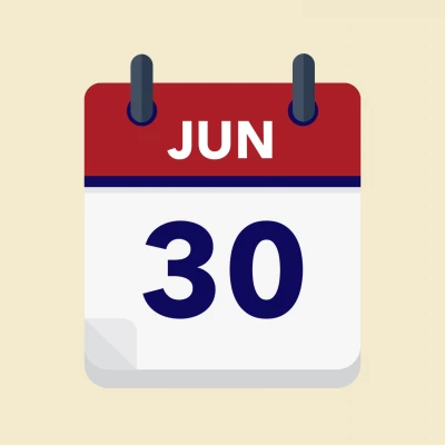 Calendar icon showing 30th June