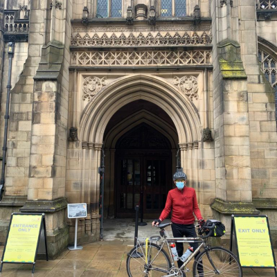Revd John Kime - Manchester Cathedral 17 May - Climate Change Cycle Ride
