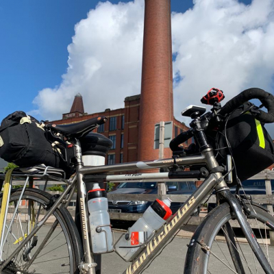 Revd John Kime - in Dibnah Country - Climate Change Cycle Ride