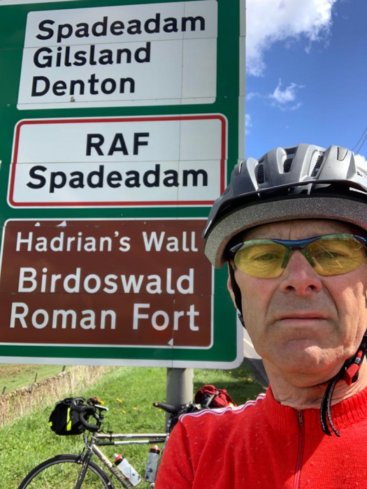 Revd John Kime - Hadrians Wall - 19 May Climate Change Cycle Ride