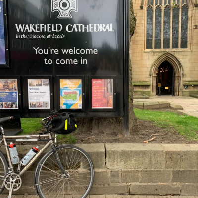 23 May - Outside Wakefield Cathedral