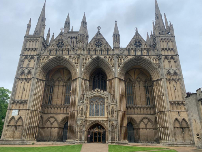 26 May - Outside Peterborough Cathedral