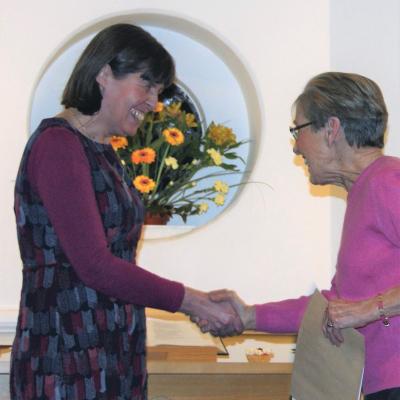 Julie Biggs with Adele Garner