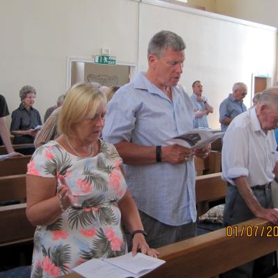 Worshippers at Lydney